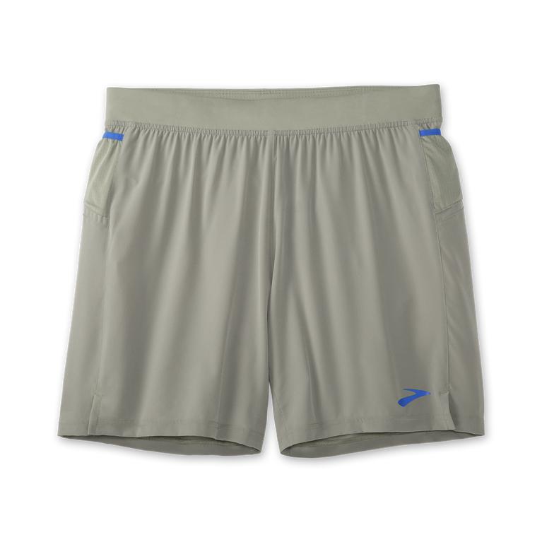 Brooks Sherpa 7 2-in-1 Running Shorts - Men's - Shadow/Bluetiful/LightGrey (27308-EJZO)